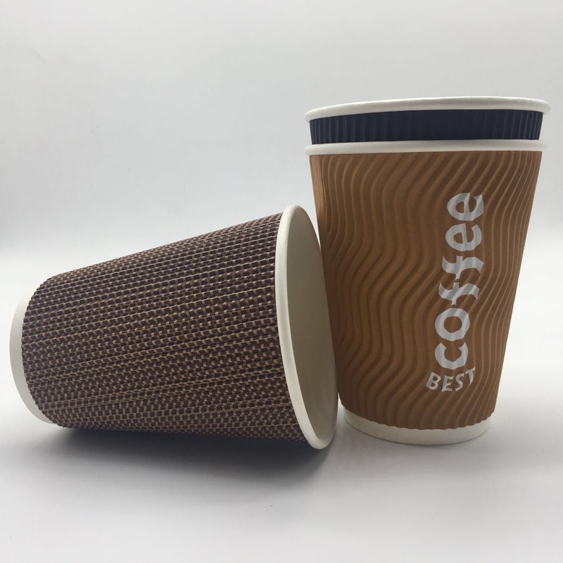 Ripple Wall Paper Cup with Good Insulation and Customized Logo – Disposable Paper Export Cup and Paper Export Cup price