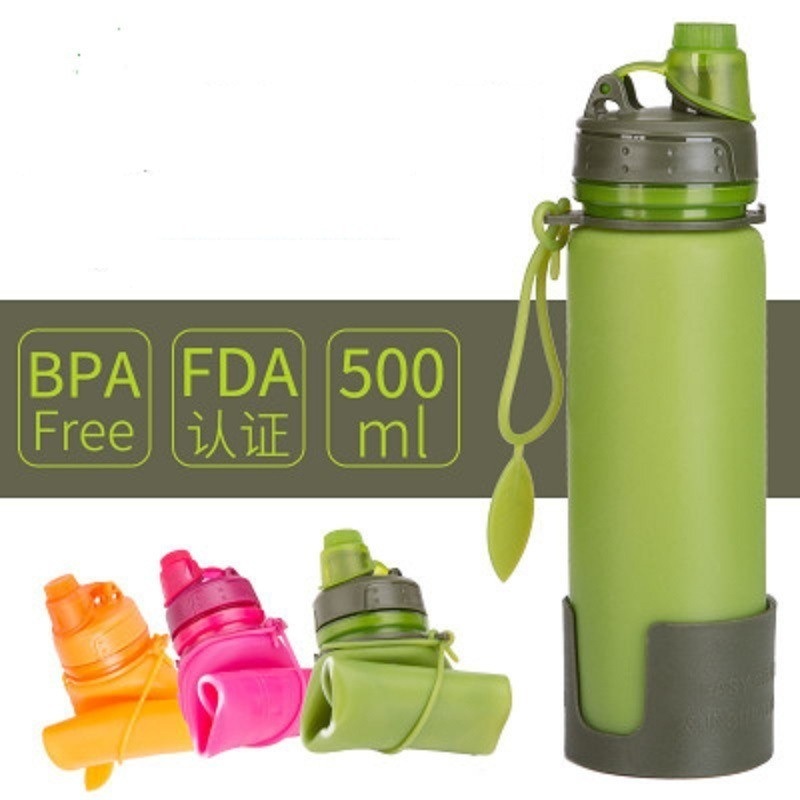 Silicone Collapsible Drinking Water Bottle Portable Mi16184 – Water Bottle and Bottle price