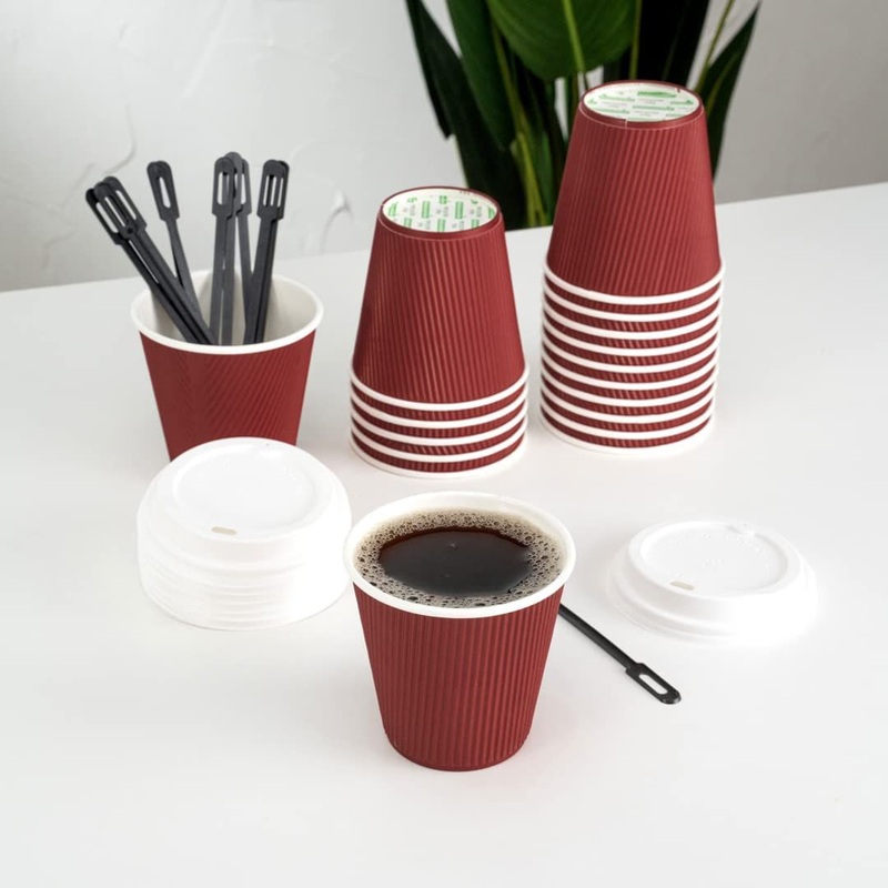 Wholesale Customizable Disposable Coffee Paper Cups Corrugated Cups with Custom Logo – Ripple Wall Paper Cup and Paper Coffee Cup price