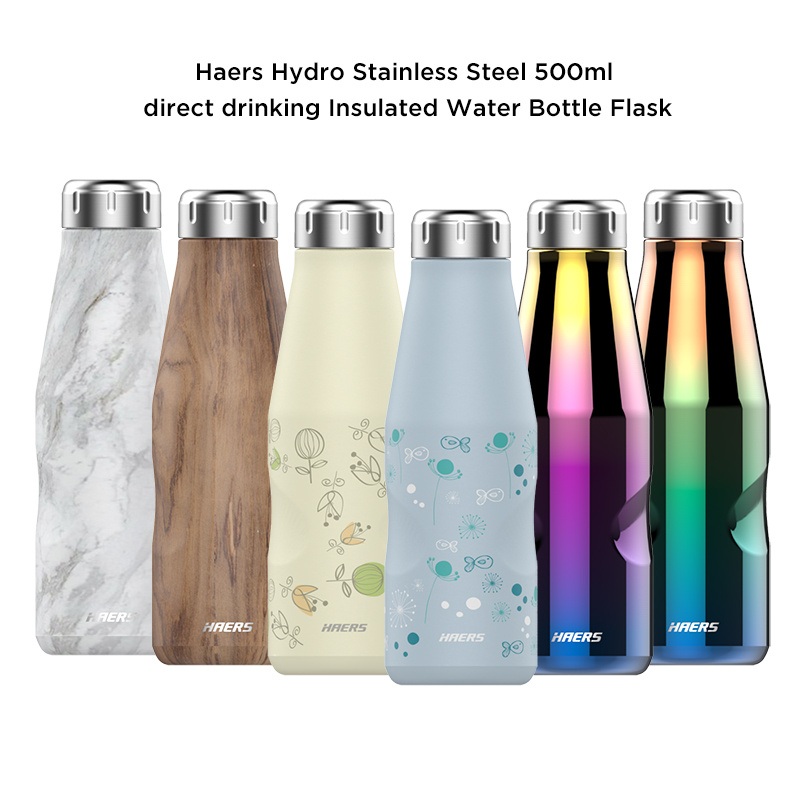 Wholesale Customized Powder Coated 12 17 25oz Insulated Stainless Steel Water Bottle Vacuum Flask with Lid – Custom Water Bottle and Stainless Steel Water Bottle price