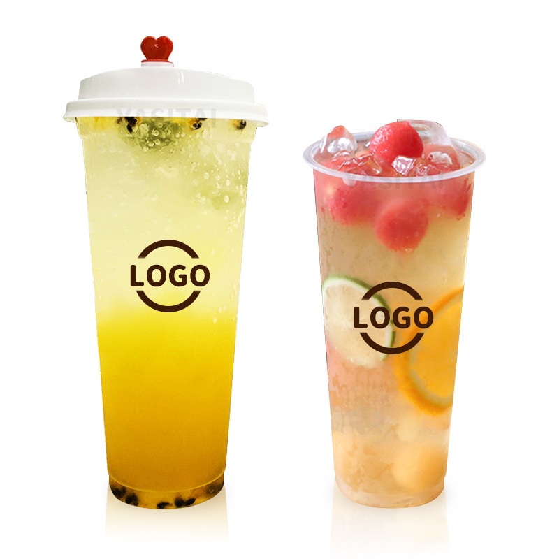 12 Oz 16 Oz 24 Oz Cups Bubble Tea Disposable PP Plastic Cup for Boba/Milk Tea/Juice Custom Printing Logo Cups with Lid – PP Cup and Bubble Tea PP Cup price