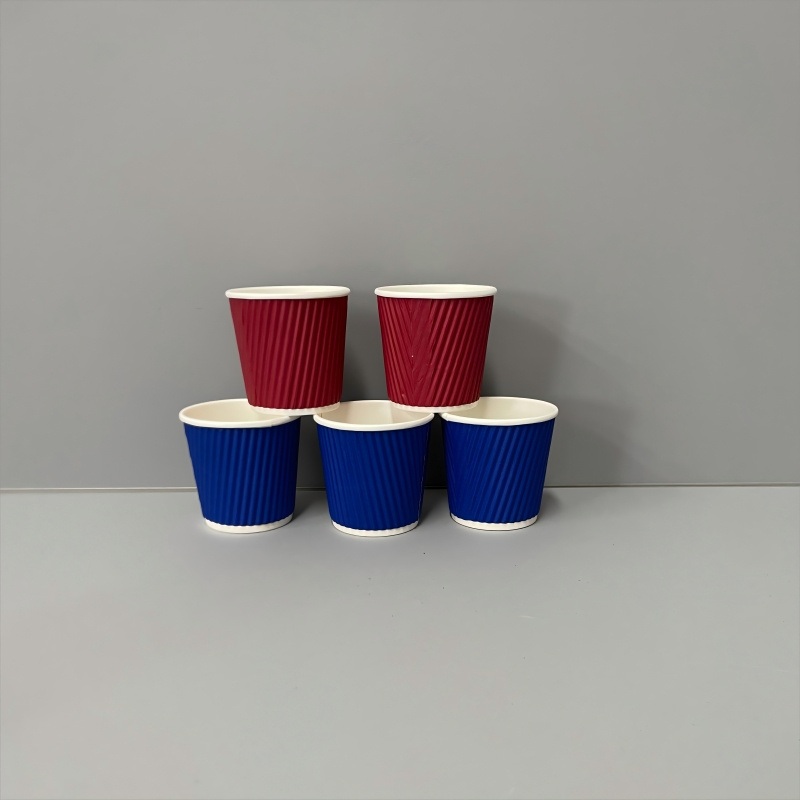 8oz 12oz 16oz Ripple Wall Customized Hot Coffee Paper Cup with Lid – Paper Coffee Cups and Ripple Wall Paper Cup price