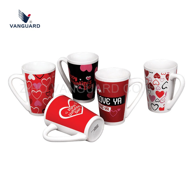 Custom Couple Mug Sublimation Blanks Mugs V Shape Customized Ceramic Mug Valentines Day Mug – Valentines Day Mug and Sublimation Blanks Mugs price