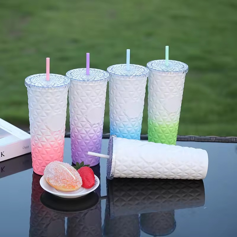 Custom Factory 24oz Fully Studded Tumbler Starbuck Reusable Double Walled Insulated Travel Tumbler with Lid and Straw – Studded Tumbler with Lid and Travel Tumbler price