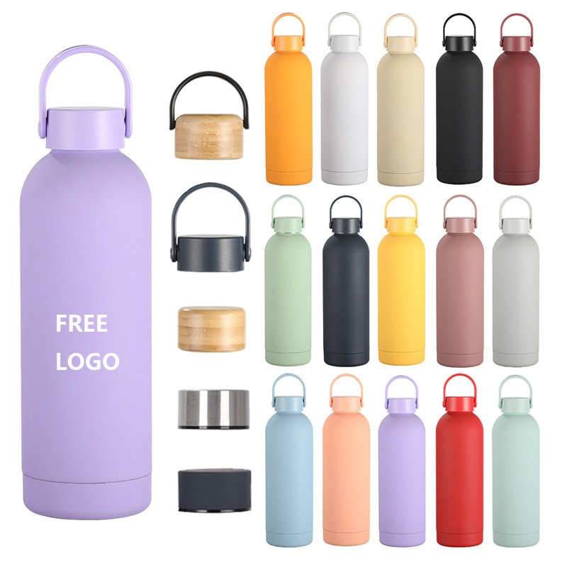 Custom Logo Matte Finish Hot Cold Sports Drink Water Bottle Double Wall Vacuum Insulated Metal Stainless Steel Termos Flask – Insulated Drinking Water Bottle and Double-Walled Vacuum Insulated Flask price