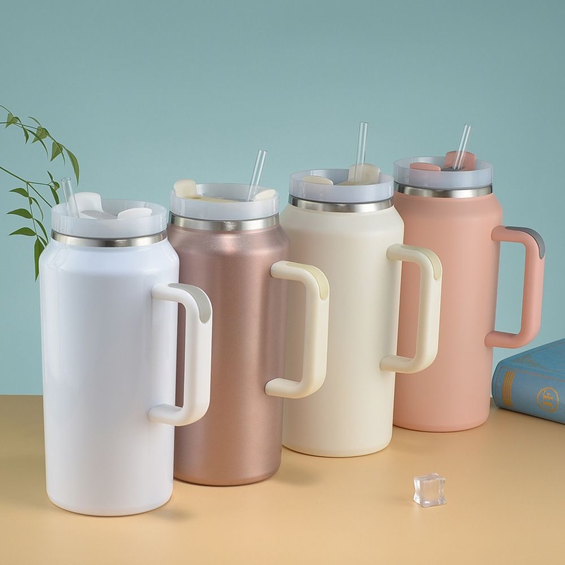 Custom Logo Stainless Steel Vacuum Insulated Water Bottle Thermo Cup Tumbler Vacuum Flask with Lid and Straw for Water, Iced Tea or Coffee – Vacuum Flask and Thermos Flask price