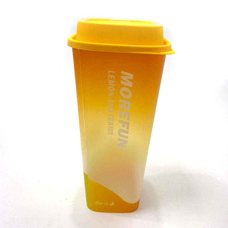 Customized Logo Printing Yellow Cup Disposable Plastic Tableware PP 190mm High Cup for Coffee – PP Cup and Disposable Plastic Cup price