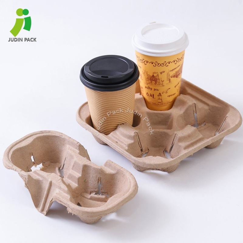 Disposable Take Away Paper Pulp Cup Holder Cup Carrier for Coffee Cup – Paper Cup and Cup Carrier price