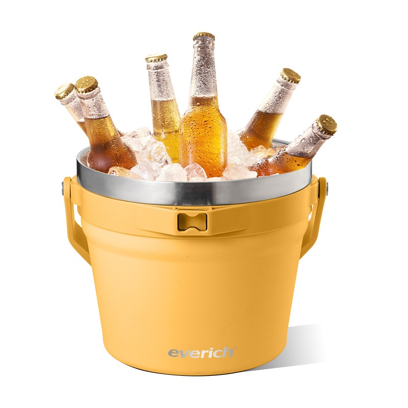 Everich 7L Custom Color and Logo Ice Bucket Double Wall Stainless Steel with Shovel and Tweezers – Ice Bucket and Ice Bucket for Freezer price