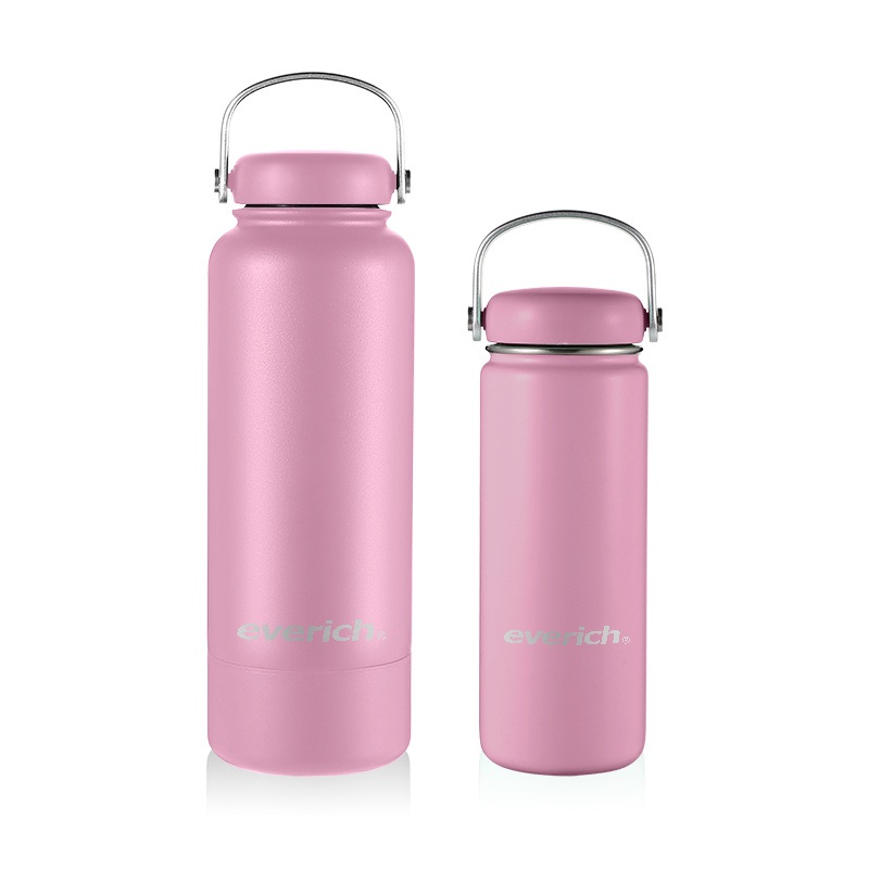 Everich Portable Aluminum Handle Rotated 180 Degree Insulated Vacuum Water Bottle Convenient Handle Easy to Carry – Double Wall Stainless Steel and Vacuum Insulated Bottle price