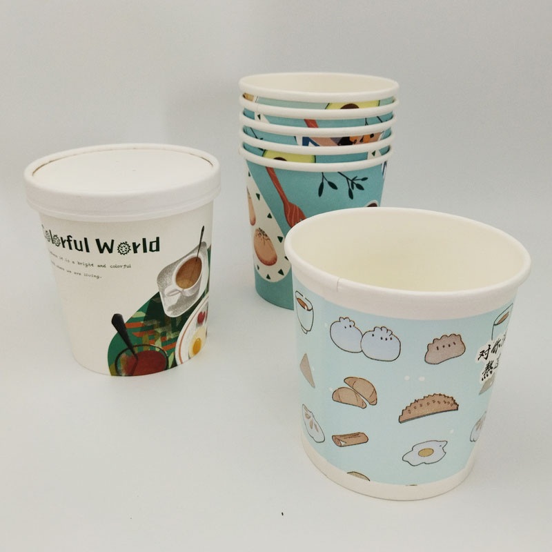 Food Grade Paper Takeaway Disposable Customized Brown Kraft Paper Soup Bowl Cup – Soup Cup and Paper Soup Cup price