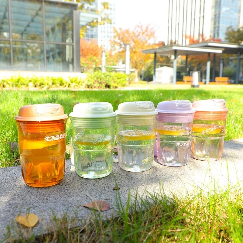 Plastic Cup Portable Hand-Held Cup Anti-Fall High Temperature Sports Water Bottle Cold Coffee Cup – Plastic Cup and Cup price