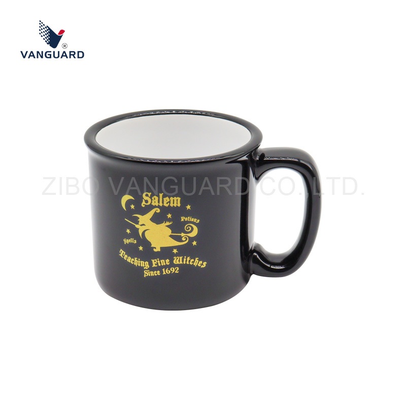 Wholesale Porcelain Cup Black Camping Cup Holiday Gift Cup Ceramic Halloween Cup – Halloween Cup and Holiday Gift Cup price