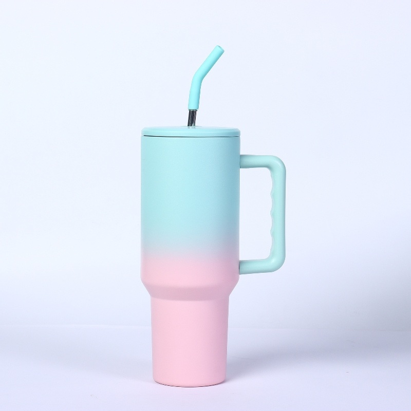 40oz Stainless Steel Vacuum Insulated Travel Mugs Tumbler with Handle Straw Outdoor Cups for Carrying Travel – Travel Mugs Tumbler and Stainless Steel Tumbler 40oz price
