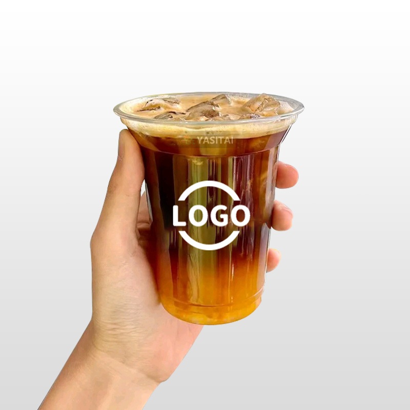 Cold Drinks Custom Logo Printed Cup 12oz 16oz 20oz 24oz Coffee Cup with Lid Disposable Plastic – Custom Logo Disposable Cold Drinks and Cold Ice Coffee price