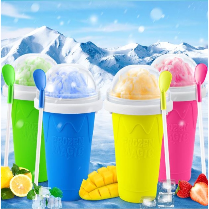 Colored Slushy Cup Cooler Slushy Maker Reusable Smoothie Cups – Slushy Cup and Slushy Cups price