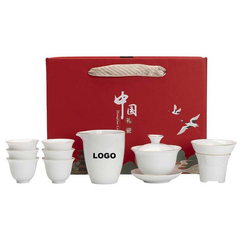 Customizable Logo Business Gift Box 10PCS Traditional Chinese Tea Ceramic Cup Sets – Ceramic Tea Cup Set and Ceramic Promotional Gift Cup price