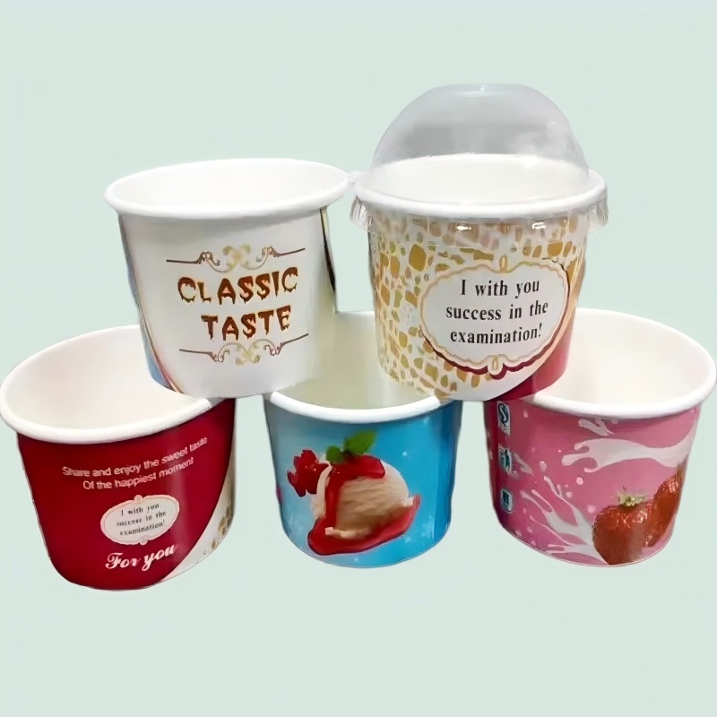 Customized Various Sizes of Ice Cream Yogurt Paper Cups with Lids – Ice Cream Cups and Paper Cups price