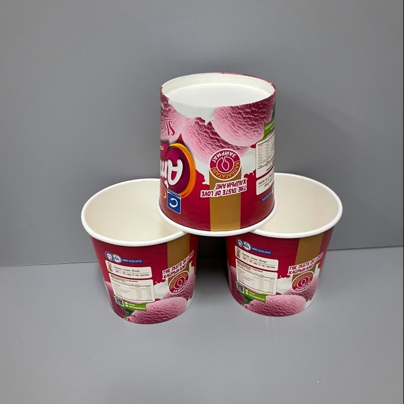 Food Grade Degradable 100ml 150ml 500ml Ice Cream Paper Cup Custom Printed 3oz 5oz 8oz Disposable Ice Cream Paper Cups with Lid – Ice Cream Paper Cups with Lid and 16oz Custom Printed Ice Cream Paper Cup price