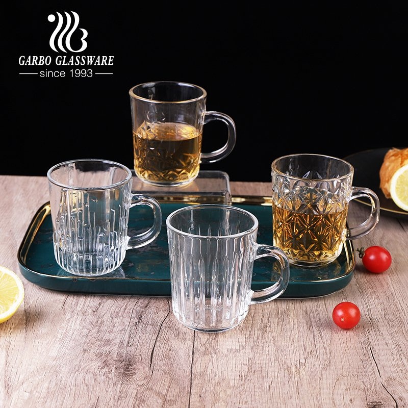 High Quality 8oz Engraved Glass Mug for Tea Glass Cup with Handle – Small Glass Mug and Tea Drinking Mug price