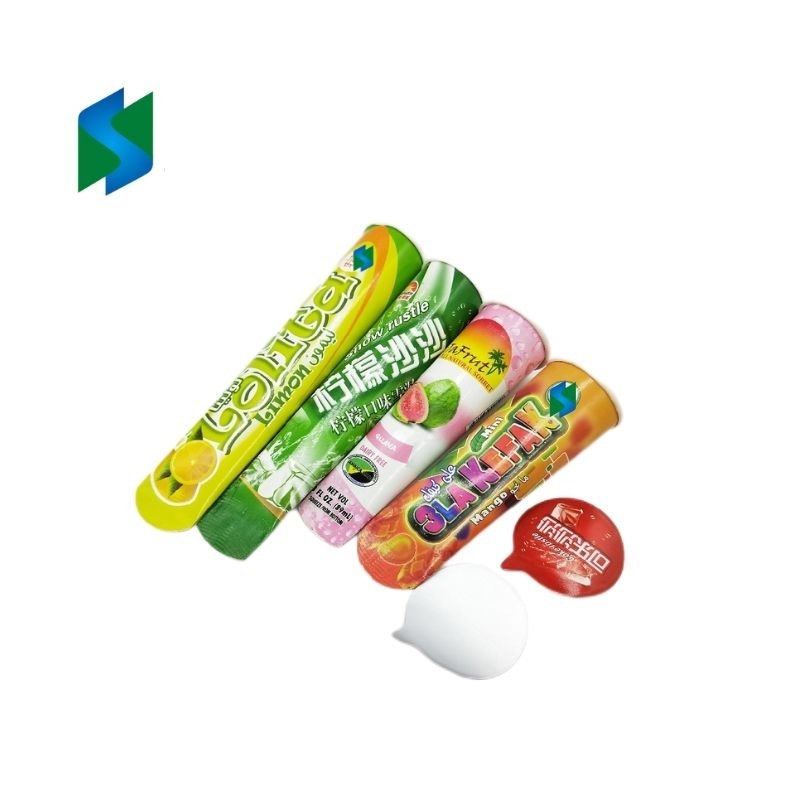 Jiushun Wholesale Disposable Ice Cream Popsicle Packing Double PE Coatings Paper 50ml 100ml Calippo Squeezed Cup with Plastic Lid – Ice Cream Tube and Calippo Tube price