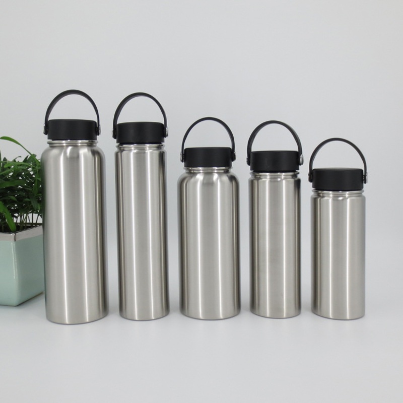 Large Mouth Big Mouth with 10 Different Lids 304#Stainless Steel Water Vacuum Outdoor Camping Bottle – Health Care and Good Cup price