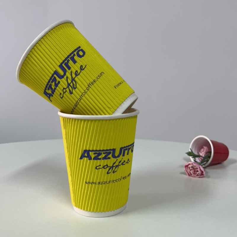 OEM ODM Paper Cups Printed Paper Double Wall Ripple Coffee Cups – Paper Cup and Disposable Coffee Cup price