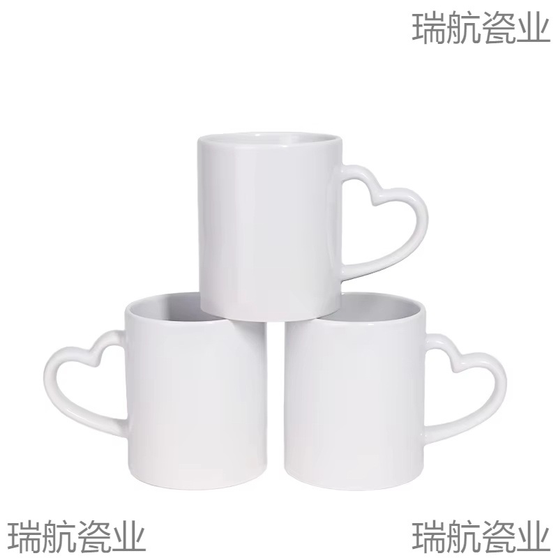 Personalized Blank Sublimation Mug with Heart Handle for Custom Logos – White Mug and Ceramic Mug price