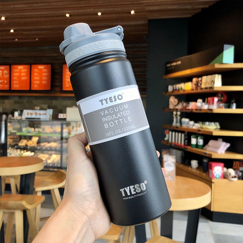 Tyeso Ready to Ship 530ml 750ml Double Wall Vacuum Flask Insulated Stainless Steel Water Bottles with Customer Logo 18oz 25oz – Stainless Steel Water Bottles and Coffee Mug price