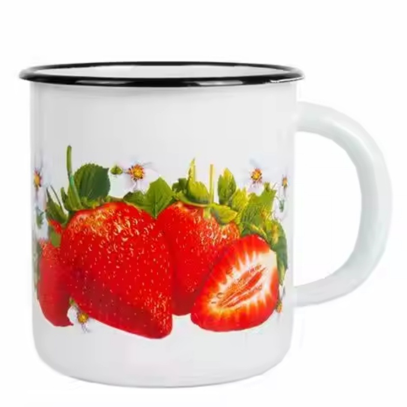 White Enamel Mug for Sublimation Use Coffee Milk Mugs Cups – Christmas Camping Mug and Hot Sale price