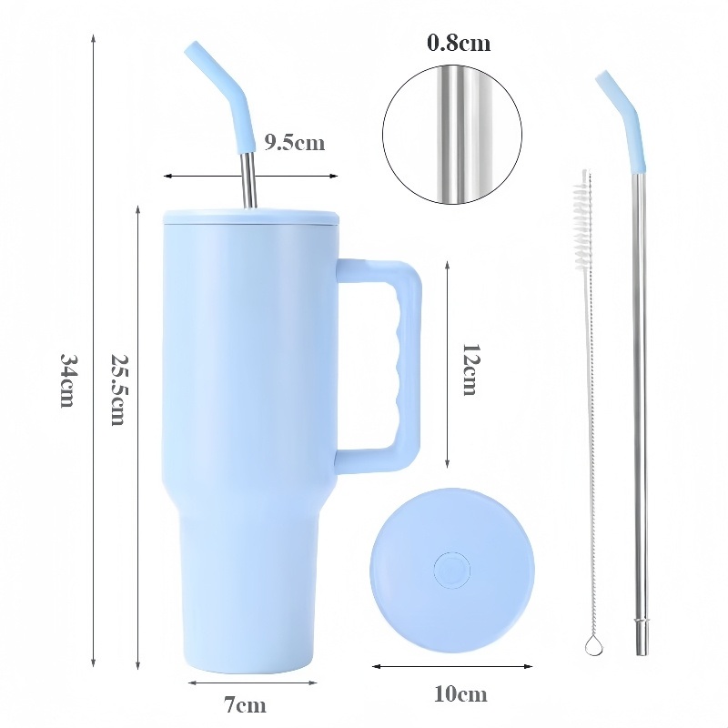 Wholesale Custom 40oz Stainless Steel Double Wall Vacuum Metal Bottle Travel Coffee Mug 40oz Tumbler with Handle – Custom Vacuum Tumbler and Travel Coffee Tumbler price