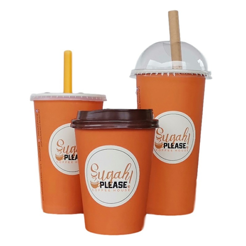 Wholesale Disposable Cold Tea Coffee Paper Cup with Lid – Cold Paper Cup and Paper Cups price