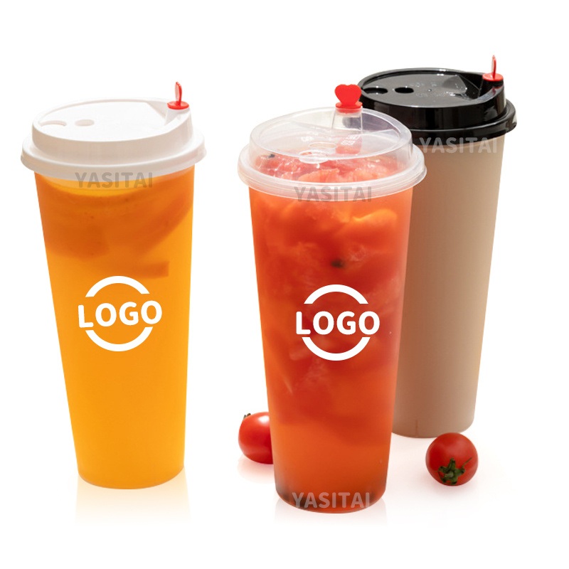 Wholesale Food Grade Custom Logo 12oz 16oz 24oz Clear Disposable Plastic Bubble Tea Matte PP Injection Cup with Lid – PP Injection Cup with Lid and Bubble Tea PP Injection Cup price