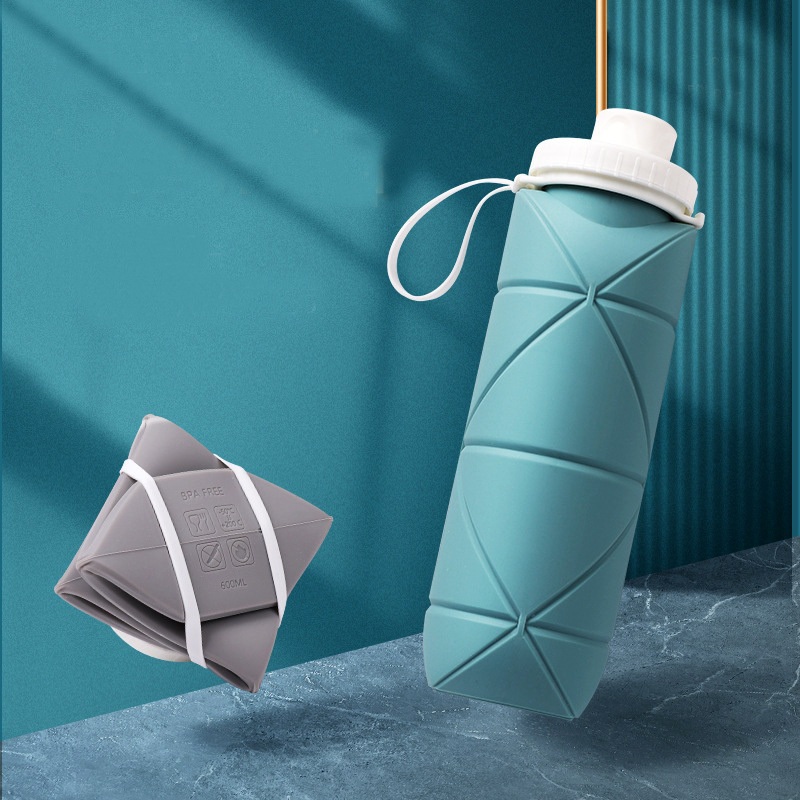 Wholesale Silicone Sports Creative Foldable Leak Proof Drinking Water Bottles – Silicone Portable Drinking Cup and Leak Proof Water Bottle price