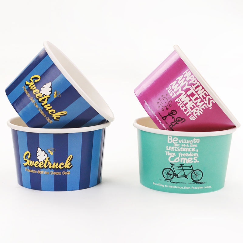 Yogurt Cups White Paper Ball Ice Cream Cup Packaging, Icecream Paper Cup – Paper Cup and Coffee Paper Cup price