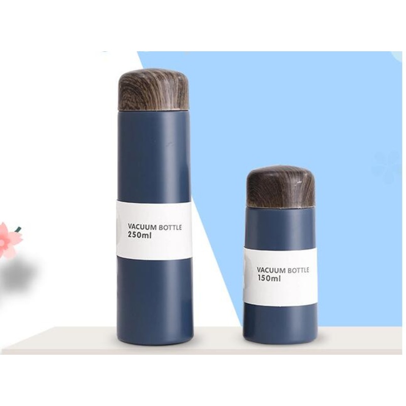 150/250ml Mini Vacuum Flask Portable Student Flask with Wooden Cap – Coffee Mug and Drink Cup price
