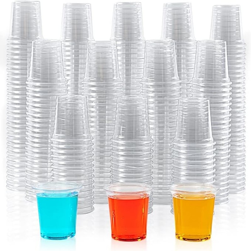 2 Oz Clear Disposable Party Cups Mini Plastic Containers for Sauce – Plastic Cups and Cups price