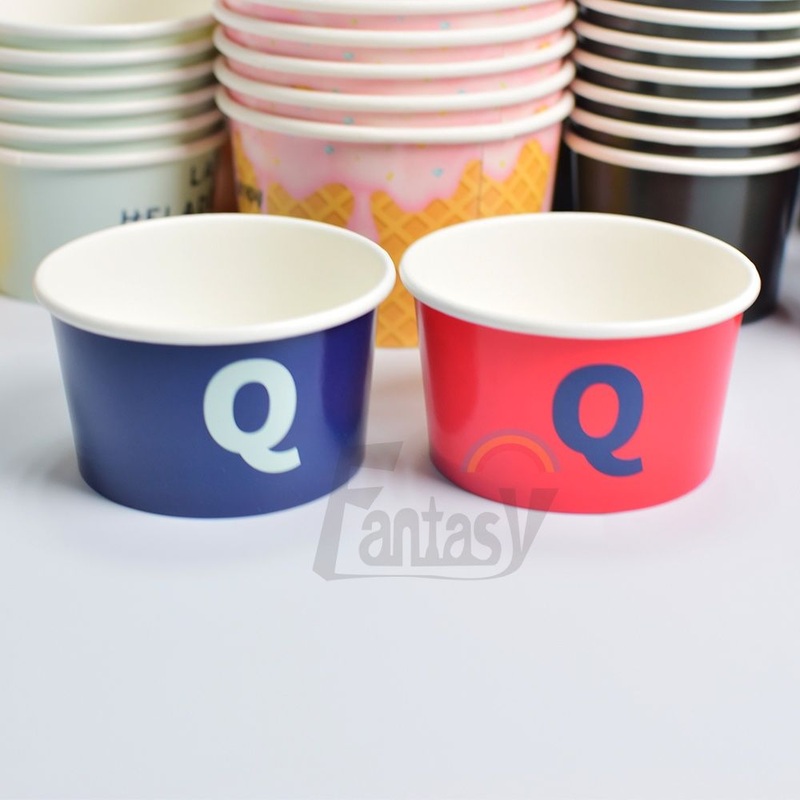 5oz 6oz Printed Custom Printing Personalised Disposable Ice Cream Paper Cups – Disposable Cups and Ice Cream Cups price