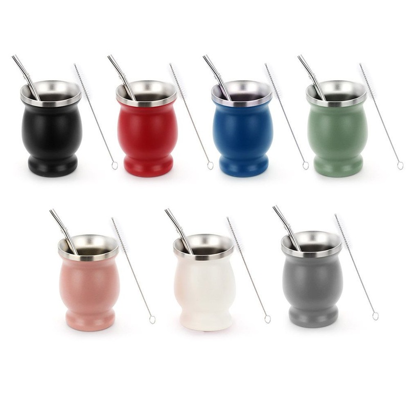 Customized Brands Logo 8oz Argentine Double Wall Stainless Steel Yerba Mate Cup Mate Gourd Mate Drinking Glass – New Arrival Tumbler and 14oz Double-Walled Tumbler price