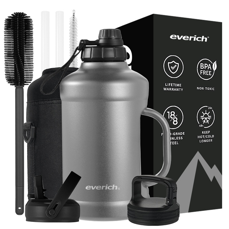 Everich Outdoor BPA Free Double Wall Water Tumbler Vacuum Insulated Stainless Steel Gym Bottle – Stainless Steel Growler and Beer Growler price