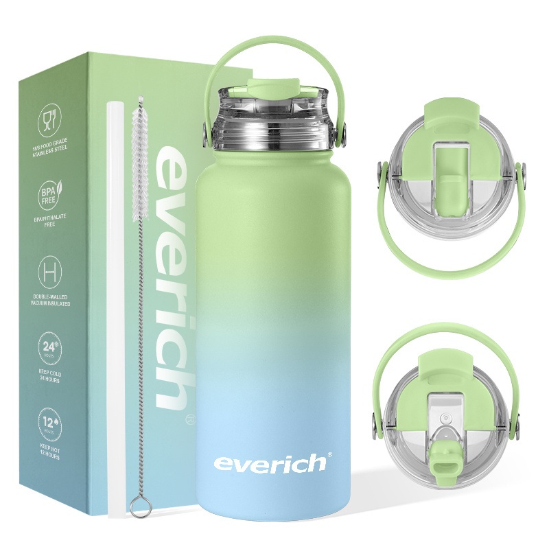 Everich SS304 18/8 Water Bottle Vacuum Flask with Tritan Transparent 2 in 1 Lid – Water Bottle and Stainless Steel Water Bottle price