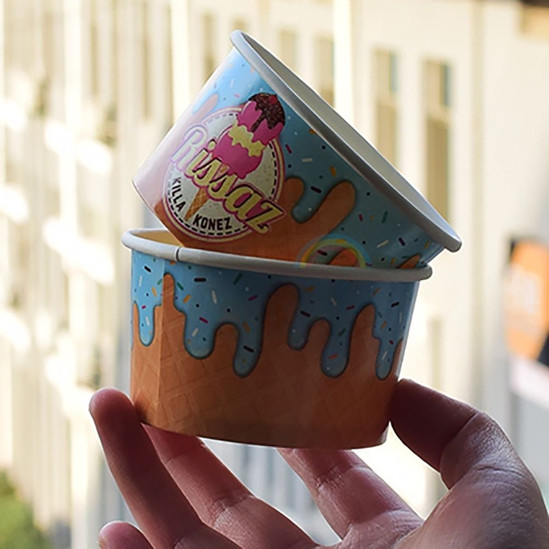 Food Packaging Custom Logo Disposable with Lid Ice Cream Paper Cups – Food Packaging and Paper Cups price