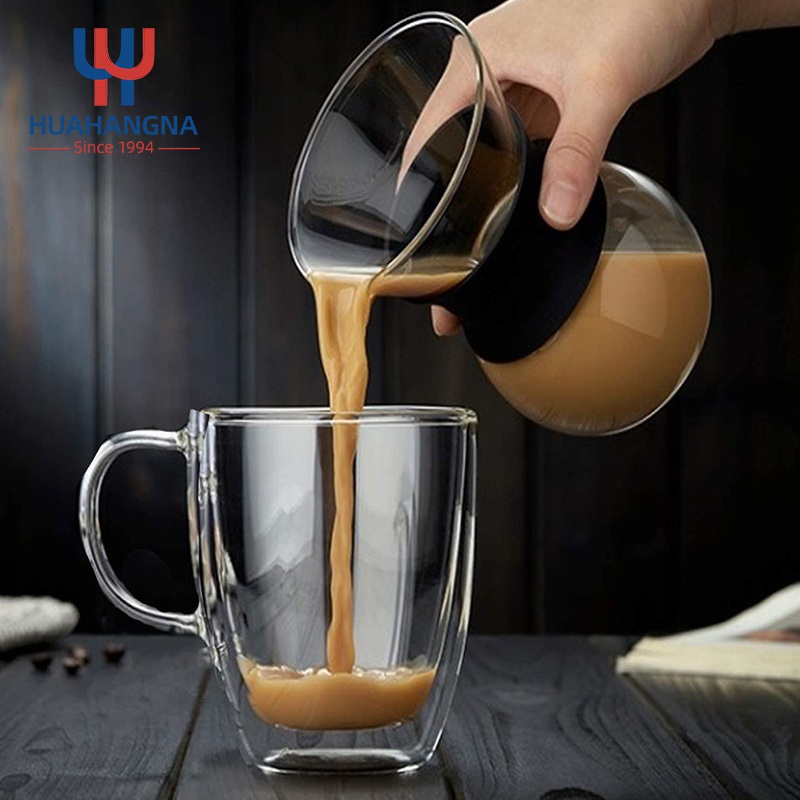 Glass Coffee Mugs Double Walled Insulated Mug Set with Handle, Perfect for Latte, Tea Bag Cup, Beverage – Glassware and Glass Cups price