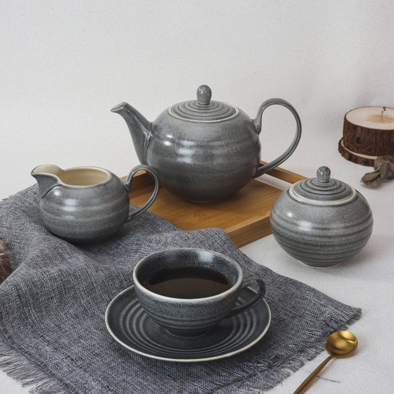 Porcelain Spiral Design Ceramic Tea Set – Tea Set and Ceramic Tea Set price