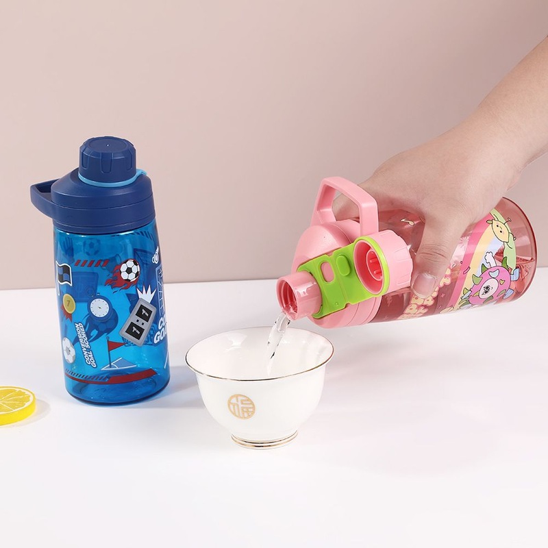 Tritan 500ml Student Folding Straw Sports Mug Water Bottle Outdoor Water Cup Student Gift Plastic Cup with Lid – Plastic Cup and Sports Cup price