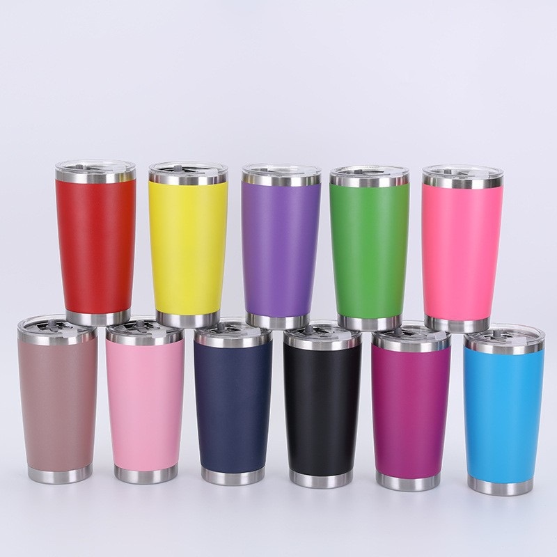 20oz Double Walled Vacuum Insulated Travel Mug Tumbler with Stainless Steel Tump and Straw Durable Powder Coated Insulated Coffee Cup – Custom Logo Tumbler and 20oz Tumbler price