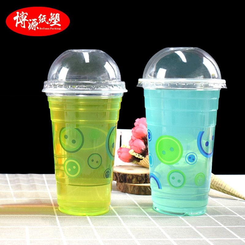 360ml-1000ml Disposable Custom Printed Plastic Cups for Juice Drinks with Lids – Disposable Cups and Drinking Cups price
