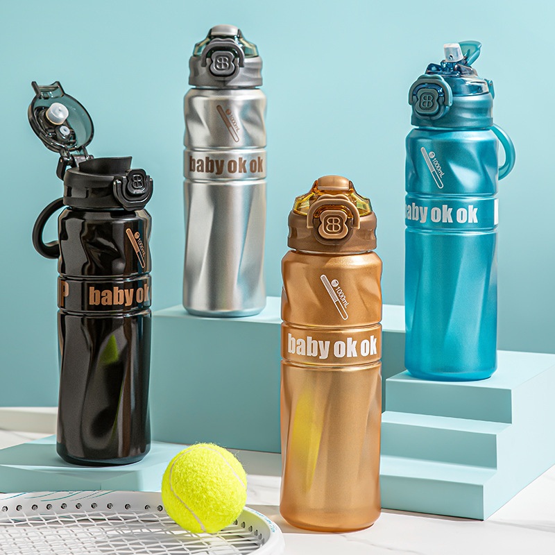 Large Capacity Unisex Sports Water Bottle Double Drinking with Handle – Portable Water Cup and Plastic Water Cup price