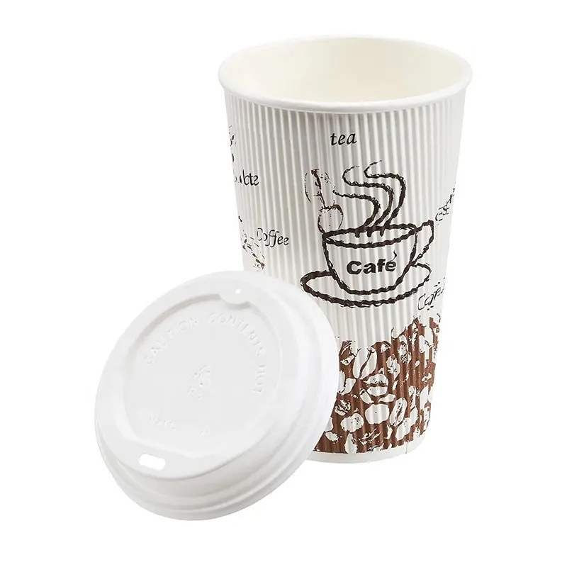 Low Price Factory Wholesales Easy to Take out Paper Cup Ripple Wall Hot Coffee 8oz 12oz Disposable Ripple Paper Cup – Corrugated Paper Glass and Ripple Wall Paper Mug price