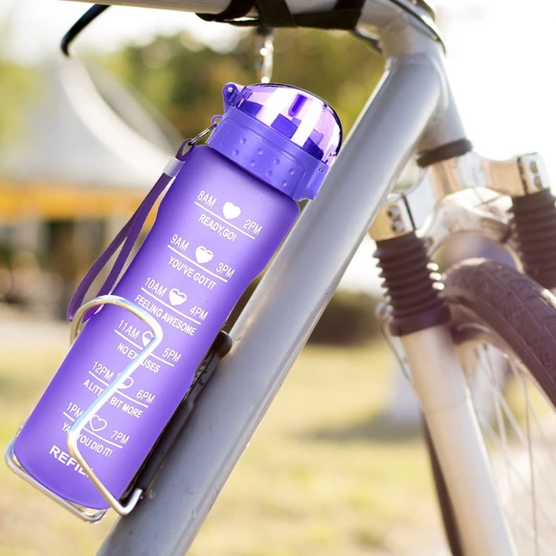 Plastic Water Bottle with Motivation Time Marking Portable 32oz Custom Design Plastic Tritan Sport Water Bottle with Straw – Water Bottles and Plastic Water Bottle price